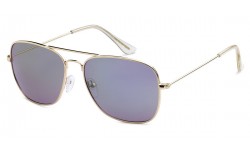 Fashionable Clear Ear Tips Square Aviator Sunglasses AF112-RV