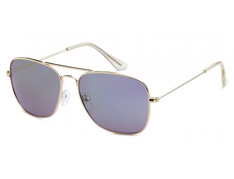 Fashionable Clear Ear Tips Square Aviator Sunglasses AF112-RV