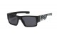 Locs Black Frame with Skull Print Tough Guy's Sunglasses 91085