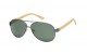 Polarized Bamboo Aviator Sunglasses 88001