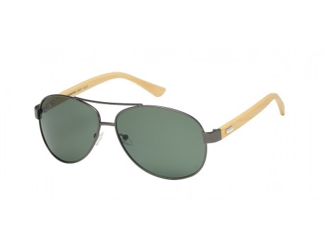 Polarized Bamboo Aviator Sunglasses 88001