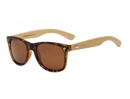 Polarized Bamboo Wood Wayfarer Sunglasses 89001