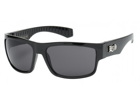 Locs Retro Flat Polished Sunglasses 91113-bk
