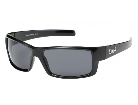 Locs Shiny Black Sports Sunglasses loc91108-bk