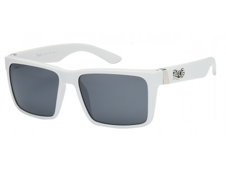 Locs Polished White Square Frame Shades loc91102-wht