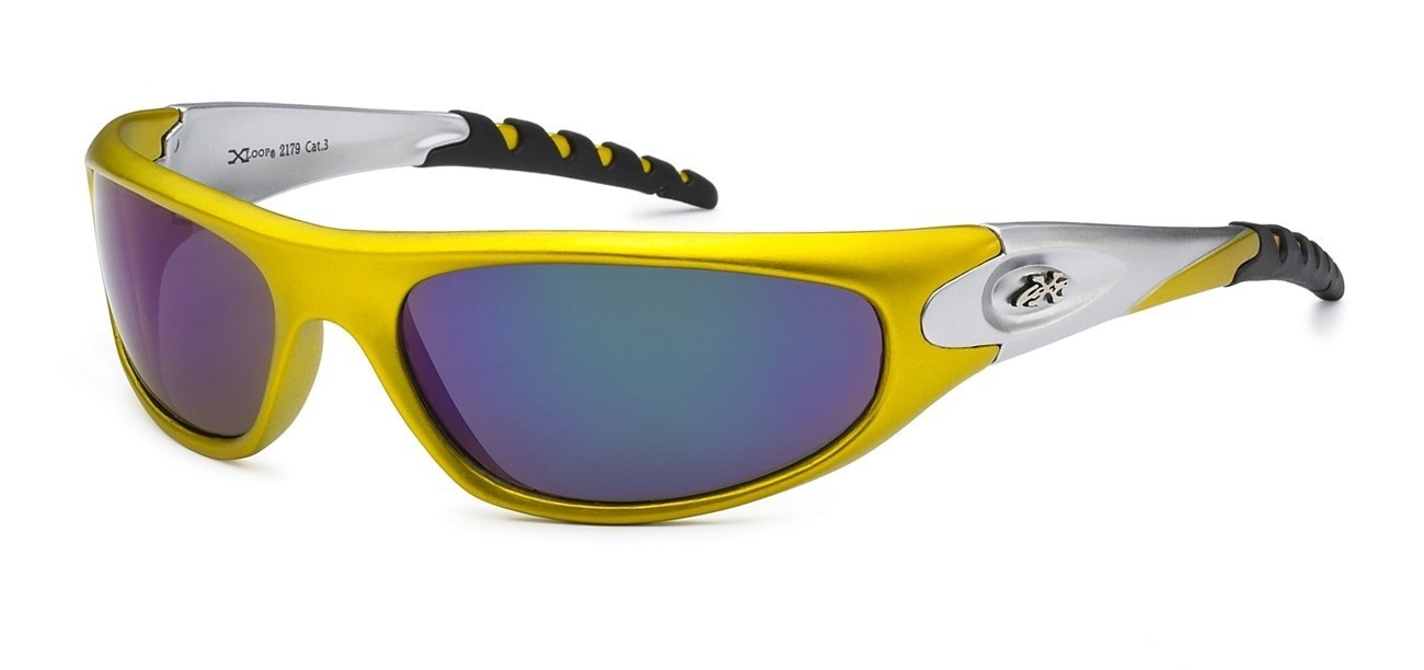 SA106 Mens Xloop Oval Plastic Sport Warp Around Sunglasses Black, Men's, Size: One Size