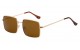 Classic  Metallic Square Sunglasses 711045