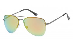 Metallic Semi-Rimless  Aviator af122-mix