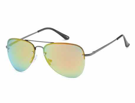 Metallic Semi-Rimless  Aviator af122-mix