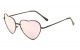 Metallic Heart Frame Sunglasses M10054