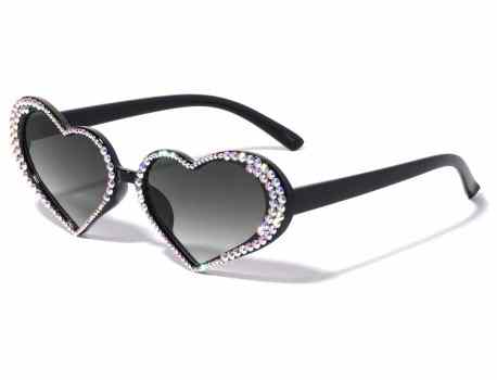 Rhinestone Heart Frame Shades RH-3267