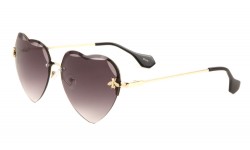 Metallic Heart Frame Shades M10675-HEART