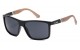 Locs Wood Temple Sunglasses loc91155-bkwd