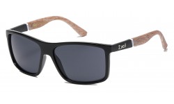 Locs Wood Temple Sunglasses loc91155-bkwd