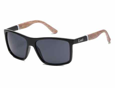 Locs Wood Temple Sunglasses loc91155-bkwd