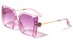 KLEO Rimless Sides Studded Rivet Fashion Butterfly Wholesale Sunglasses lh-p4066