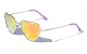  Heart Shaped Sunglasses with Color Mirror Lens