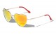  Heart Shaped Sunglasses with Color Mirror Lens