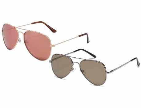 Mixed Dozen Aviator Shades af109-flat/af101-rose