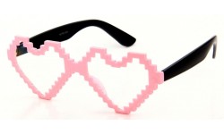 Heart Shape Clear Lens Glasses nerd-024