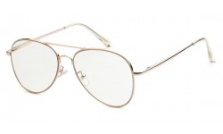Fashion Metallic Clear Lens Eyewear nerd-1213