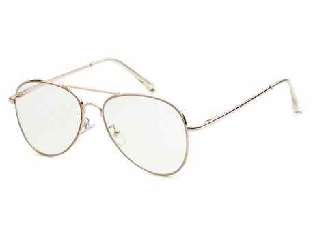 Fashion Metallic Clear Lens Eyewear nerd-1213