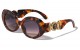 Lion Head Coin Logo Oval Sunglasses lh-p4087