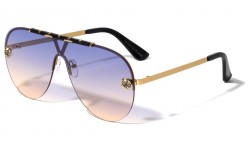 Lion Head Rimless One-Piece Aviator lh-m7825