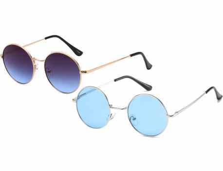 Mixed Metallic Round Sunglasses 711046/711050-pst