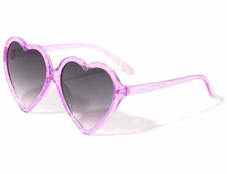 Kids Heart Glitter Sunglasses k870-heart