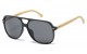 Bamboo Wood Aviator Sunglasses sup89018