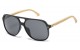Bamboo Wood Aviator Sunglasses sup89018