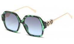 Rhinestone Square Frame Sunglasses rs2057