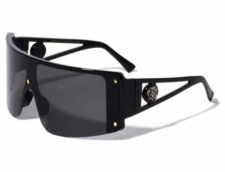 Kleo Semi-Rimless Shield Sunglasses x3652 lh-4043