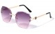 Kleo Metallic Rimless Sunglasses lh-m7816