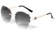 Kleo Metallic Rimless Sunglasses lh-m7816