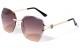 Kleo Metallic Rimless Sunglasses lh-m7816