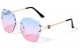 Kleo Metallic Rimless Sunglasses lh-m7816