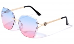 Kleo Metallic Rimless Sunglasses lh-m7816