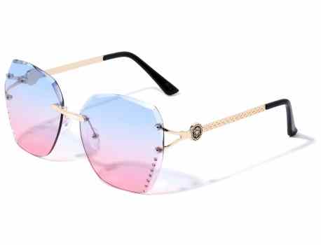 Kleo Metallic Rimless Sunglasses lh-m7816