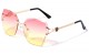 Kleo Metallic Rimless Sunglasses lh-m7816