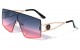 KLEO Rimless Geometric Flat Shield lh-m7831