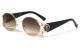 Lion Head Stripes Hinge Oval Sunglasses lh-m7832