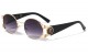 Lion Head Stripes Hinge Oval Sunglasses lh-m7832