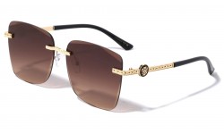 Kleo Diamond Edge Rimless Lens Sunglasses lh-m7835