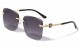 Kleo Diamond Edge Rimless Lens Sunglasses lh-m7835