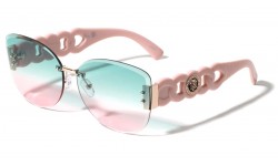 Lion Rimless Cat Eye Sunglasses lh-m7840