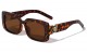 Lion Thick Rim Rectangle Sunglasses lh-p4039