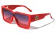 Lion Shield Lens Rectangle Sunglasses lh-p4077