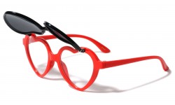 Kids Flip Up Heart Shaped Shades k830- flip